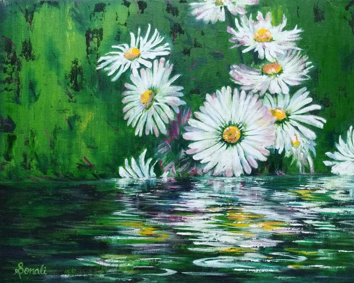The Daisy Reflections Painting