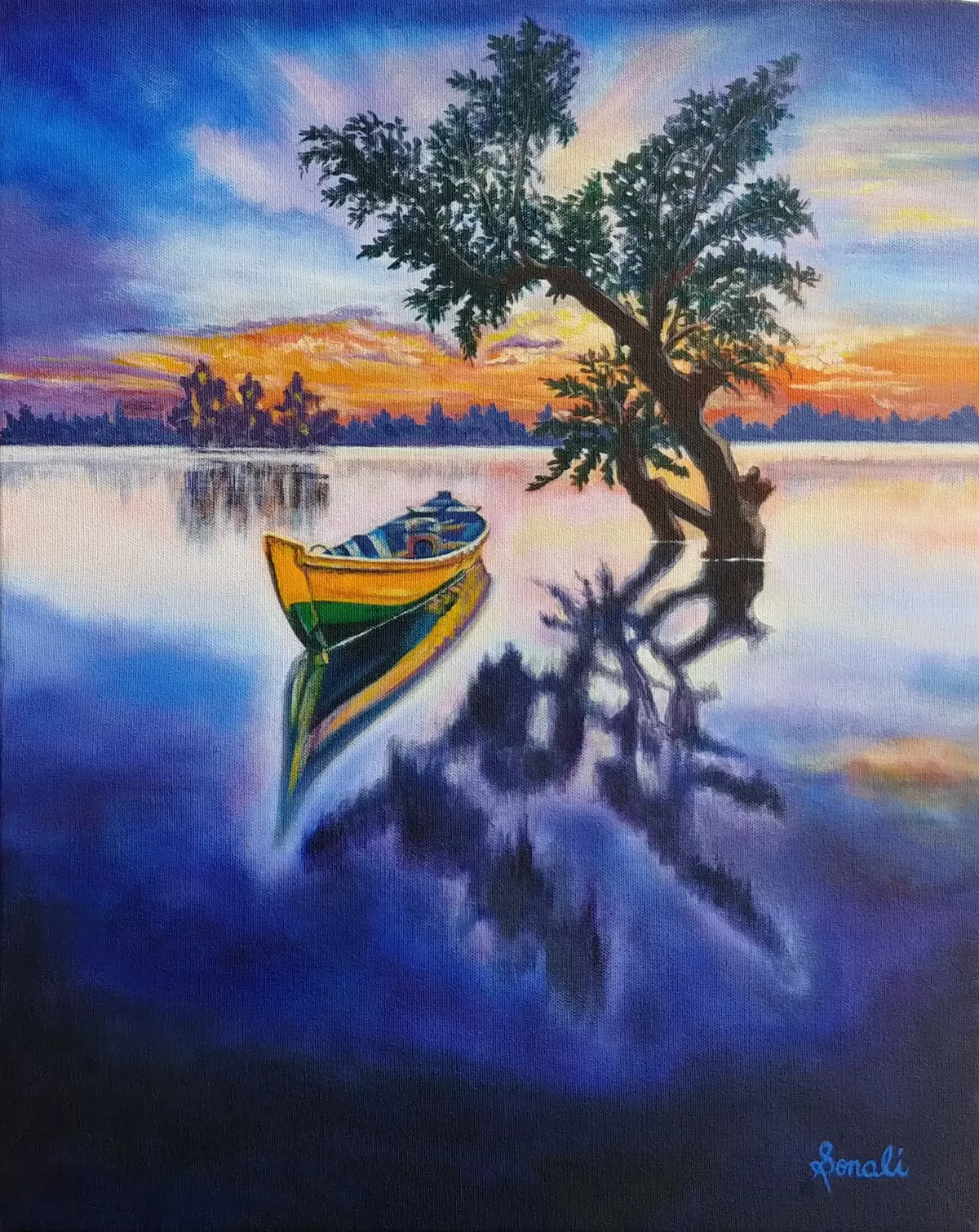 Dawn's Reflection Painting