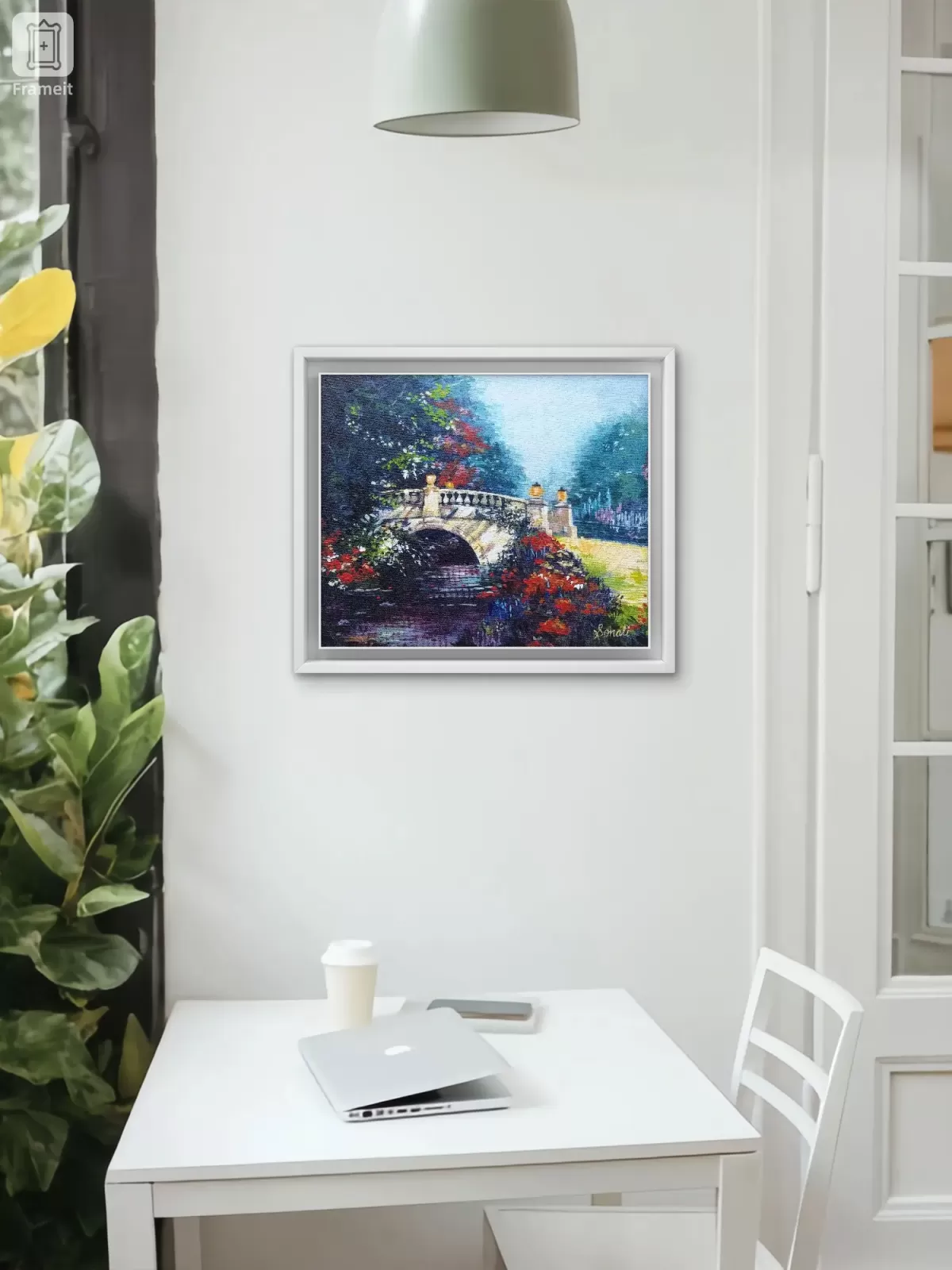 A Garden Bridge Painting