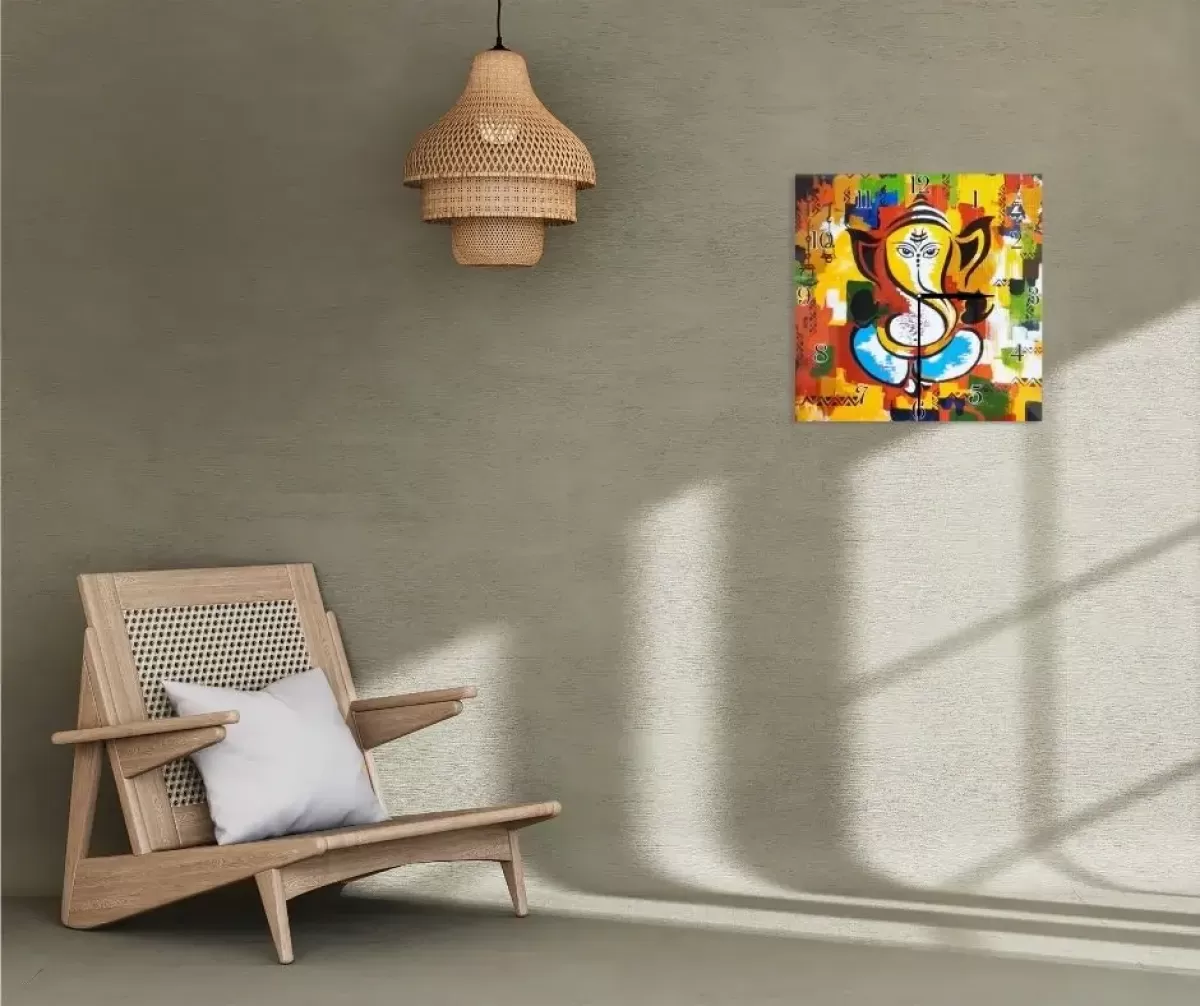 Vakratunda Mahakaya Square Wall Clock