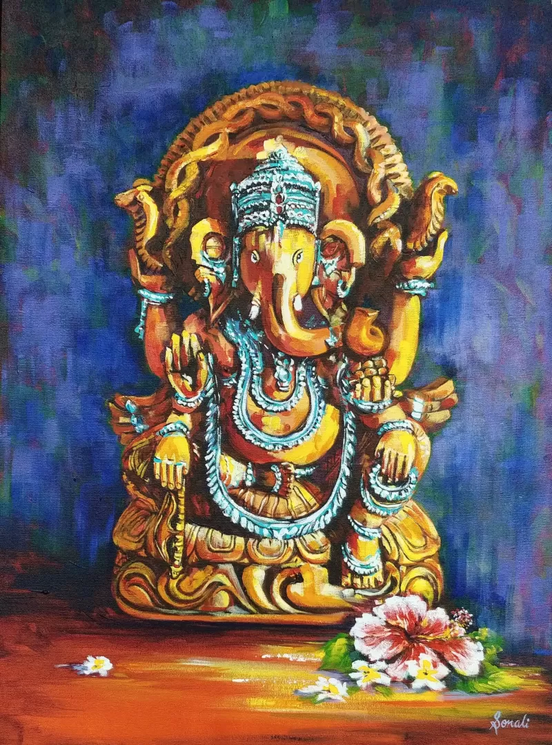 Gajanana Tu Ganaraya Painting
