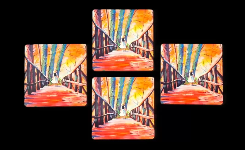 A Girl on the Bridge(Premium Tea Coasters) 