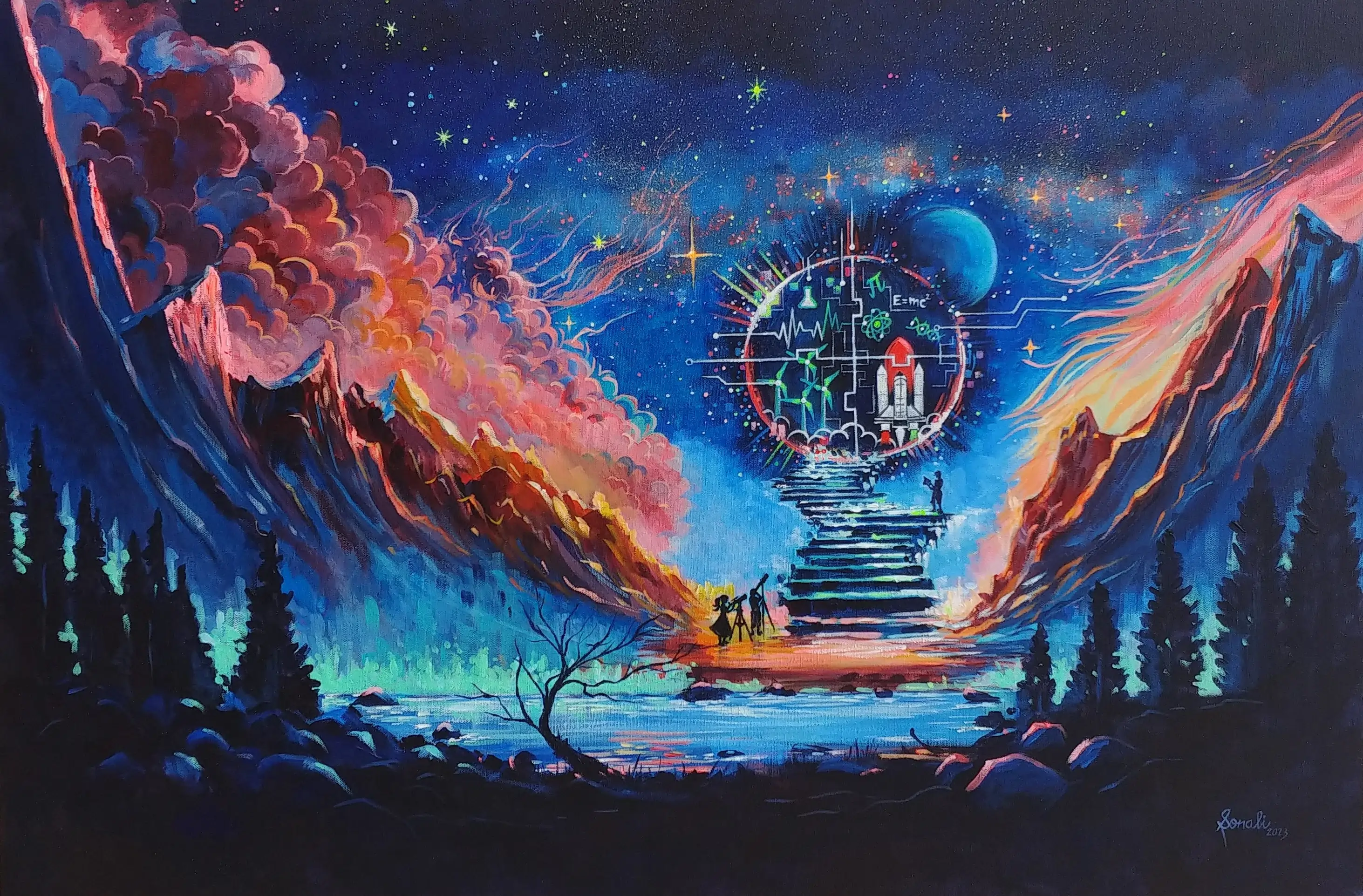 Stairway to Enlightenment Painting