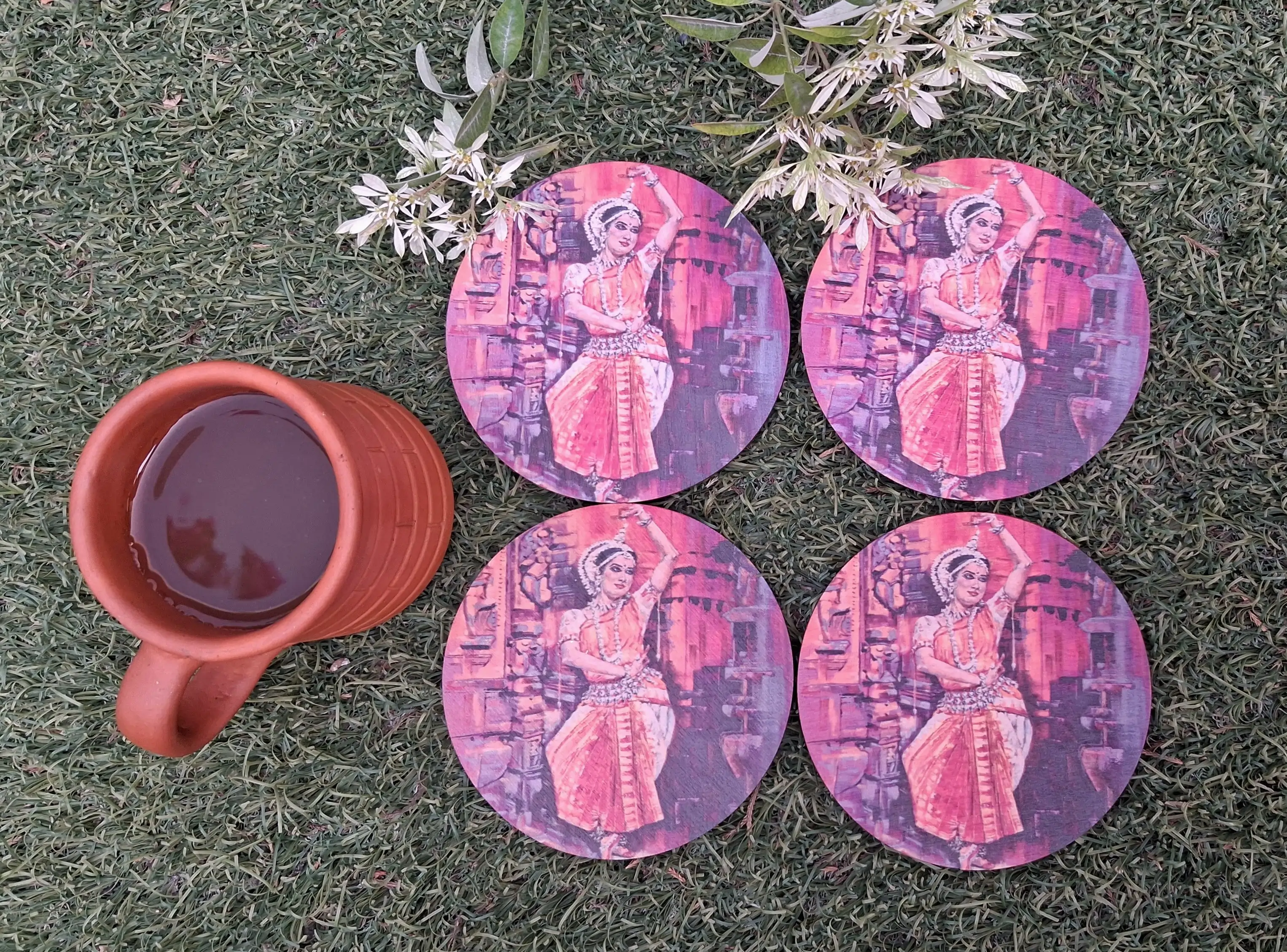 Vibrant Heritage - Multicolor/3.5"x3.5"/Birchply (Round shape)