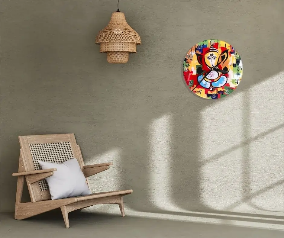  Vakratunda Mahakaya Circular Wall Clock