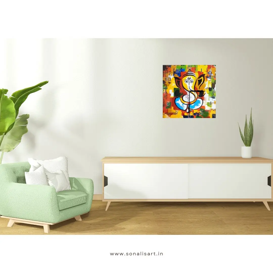 Vakratunda Mahakaya Square Wall Clock